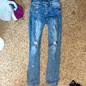 Jeans high rise rips